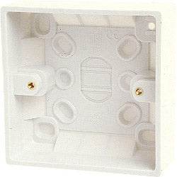 Dencon Single Gang Box (inside 16mm, outside 19mm) with Earth