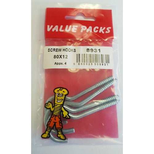 Fast Pak SCREW HOOKS 80 X 12