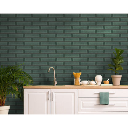 Holden Celadon Gloss Tile Wallpaper