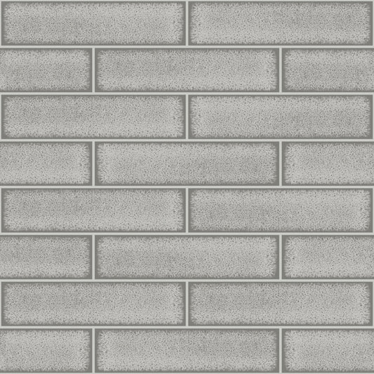 Holden Celadon Gloss Tile Grey Wallpaper (89387)