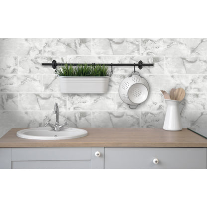 Holden Odeon Marble Tile Dove Wallpaper (89391)