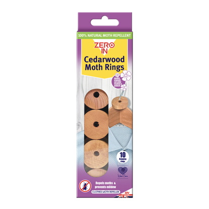 Zero In Cedarwood Moth Rings - Pack of 10