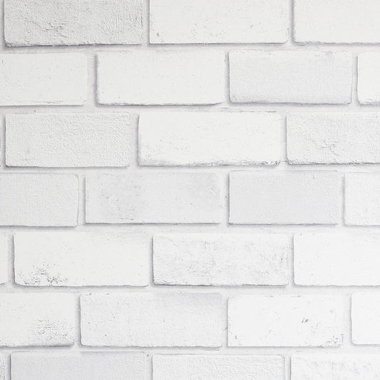 Arthouse Diamond White Brick Wallpaper