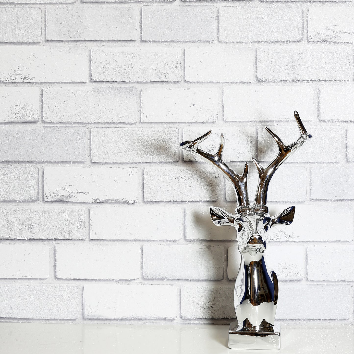 Arthouse Diamond White Brick Wallpaper