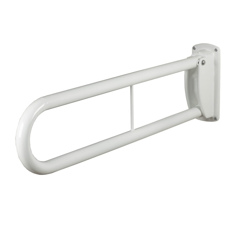 Rothley Rothley Hinged Grab Rail Self Locking When Open - White Polyester Coated