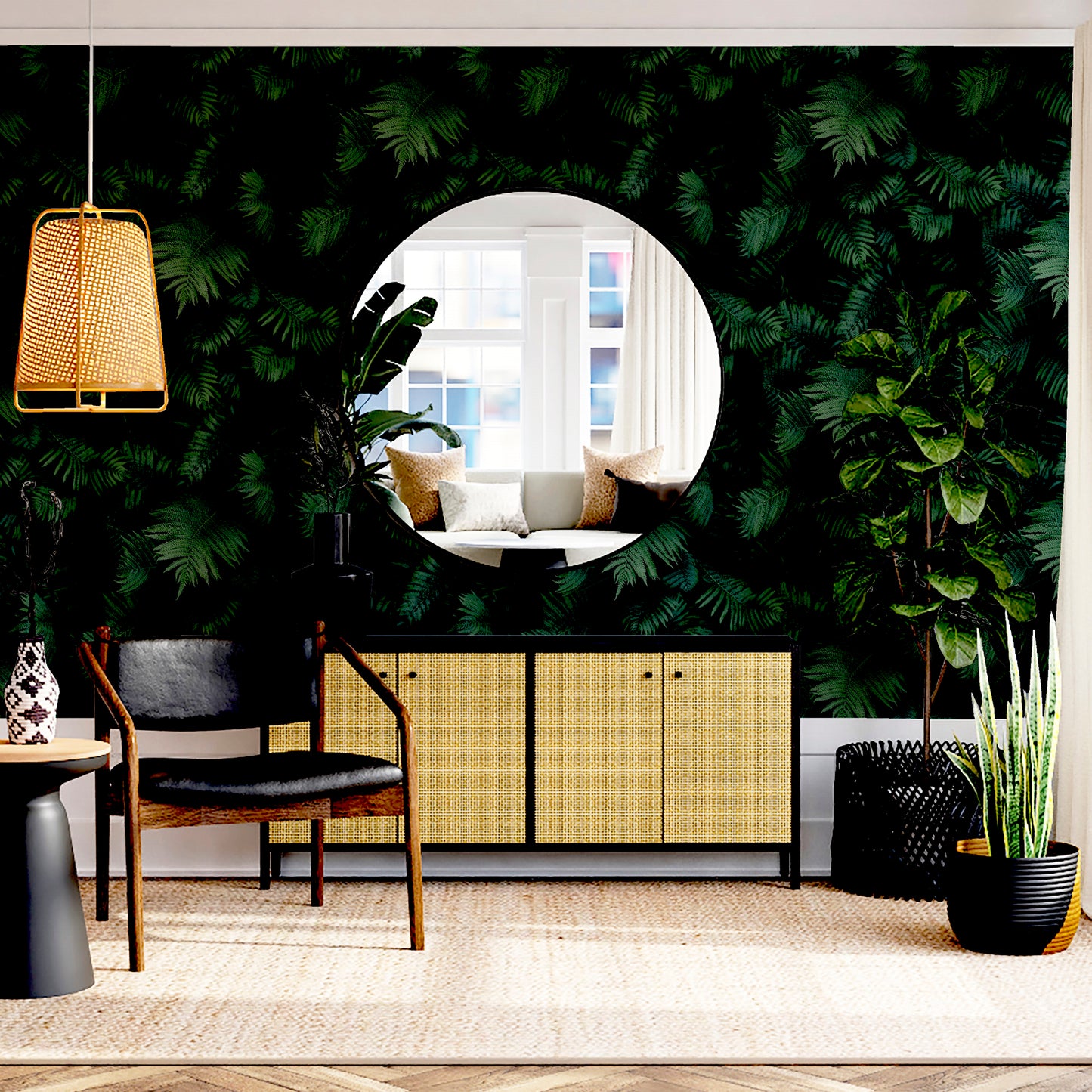 Arthouse Fern Wall Green Wallpaper