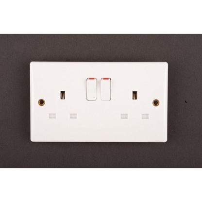 Securlec 2 Gang Switched Socket Double Pole