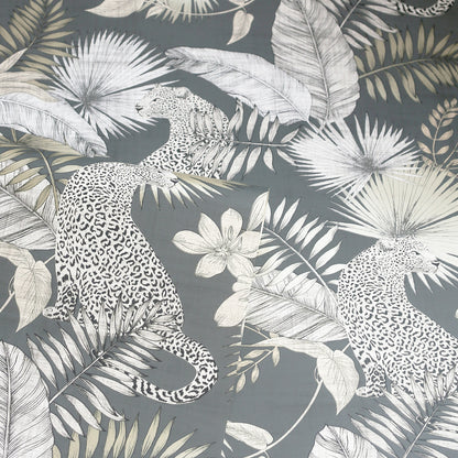 Arthouse Tropical Leopard Neutral Wallpaper