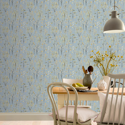 Arthouse Watercolour Tree Grey/Ochre Wallpaper