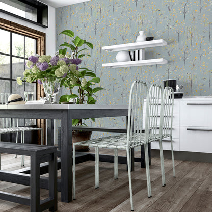 Arthouse Watercolour Tree Grey/Ochre Wallpaper