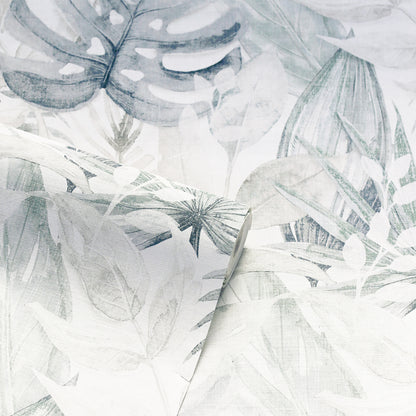 Arthouse Chalky Tropical Soft Navy Wallpaper