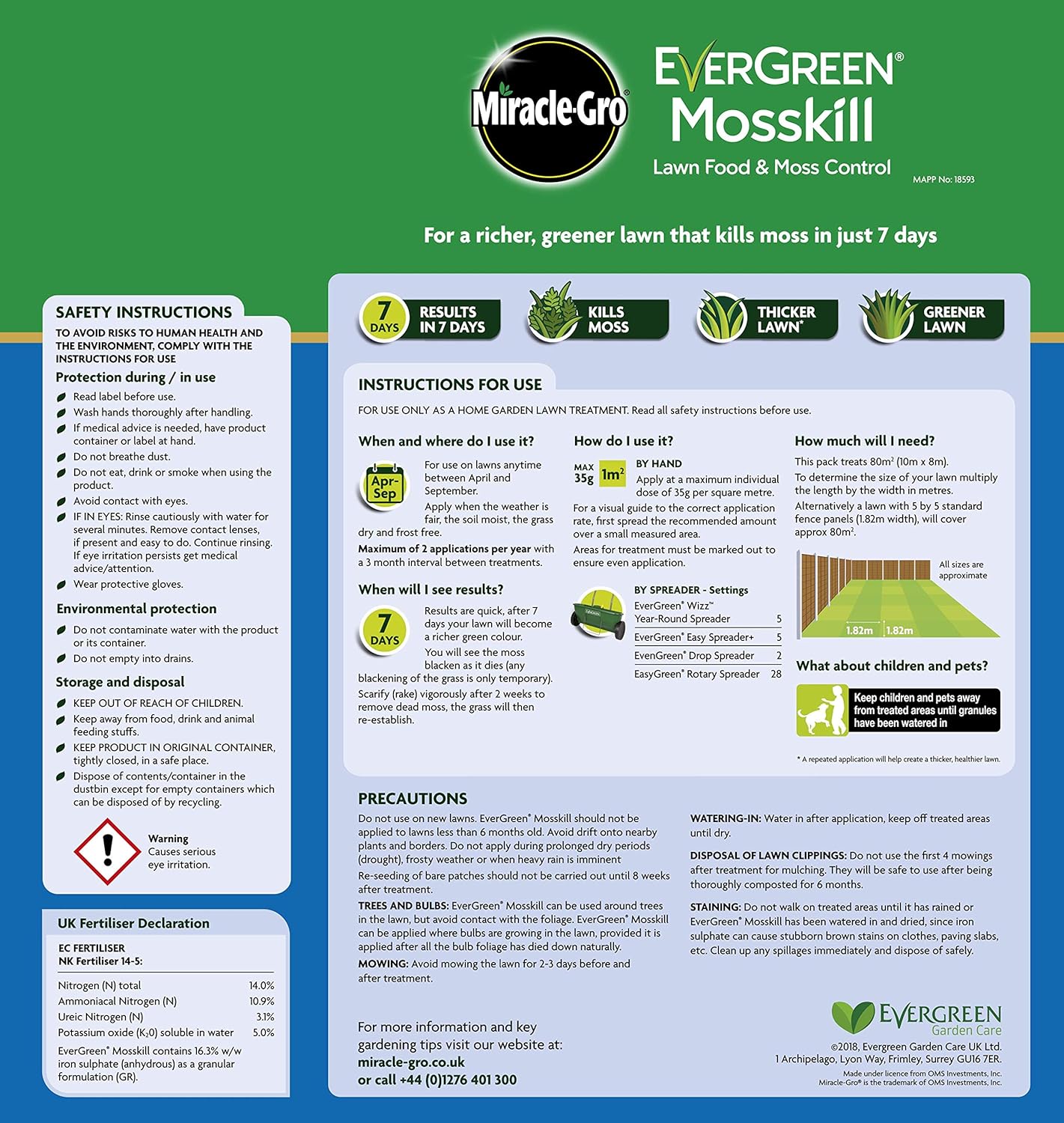 Miracle-Gro® Evergreen Mosskill With Lawn Food
