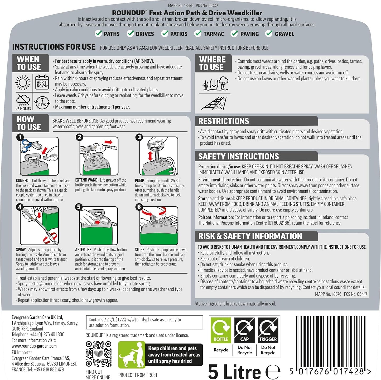 Roundup Total Optima Weedkiller Refill