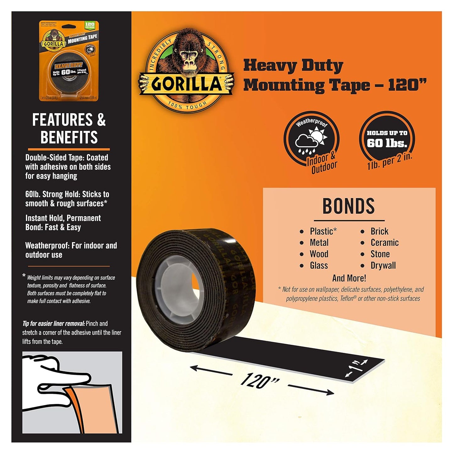 Gorilla Max Strength Mounting Tape