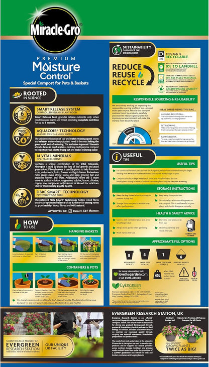 Miracle-Gro® Moisture Control Peat Free Compost
