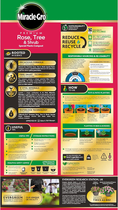Miracle-Gro® Peat Free Rose, Tree & Shrub Compost