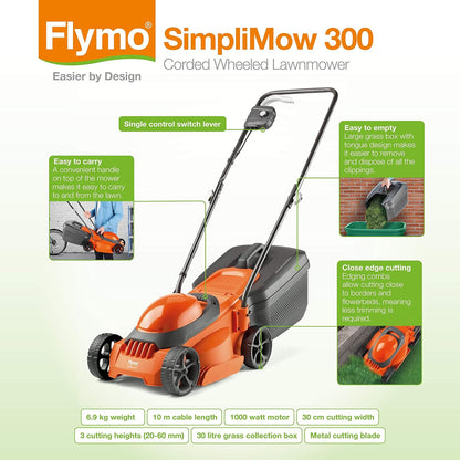 Flymo Simplimow 300 Lawnmower Strimmer Kit