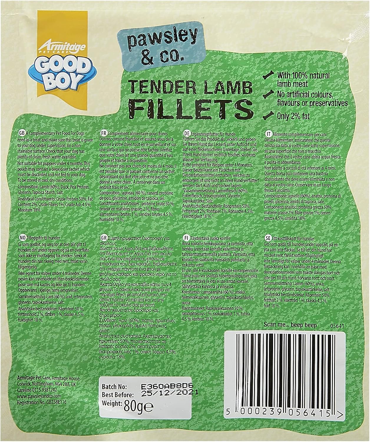 Filets d'agneau tendres Good Boy