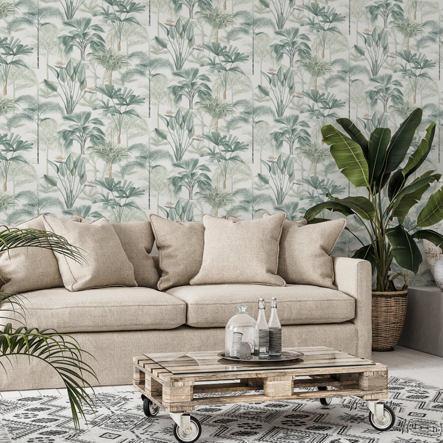 Arthouse King Palm Green Wallpaper