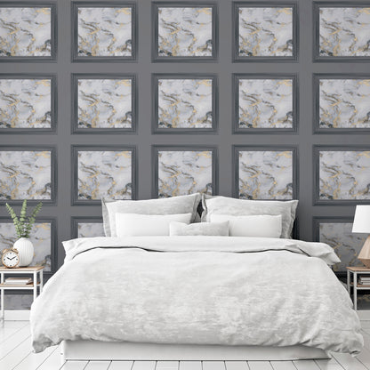 Arthouse Bahia Panel Charcoal Wallpaper