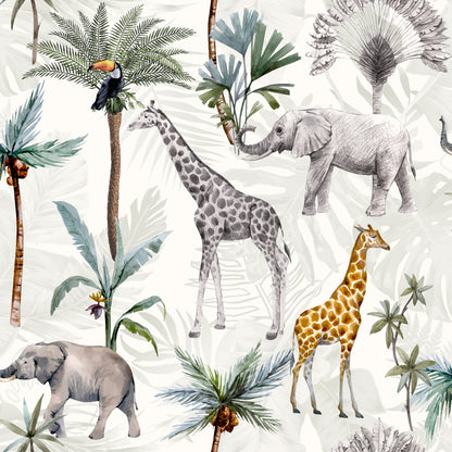 Arthouse Serengeti Animals Multicoloured Wallpaper