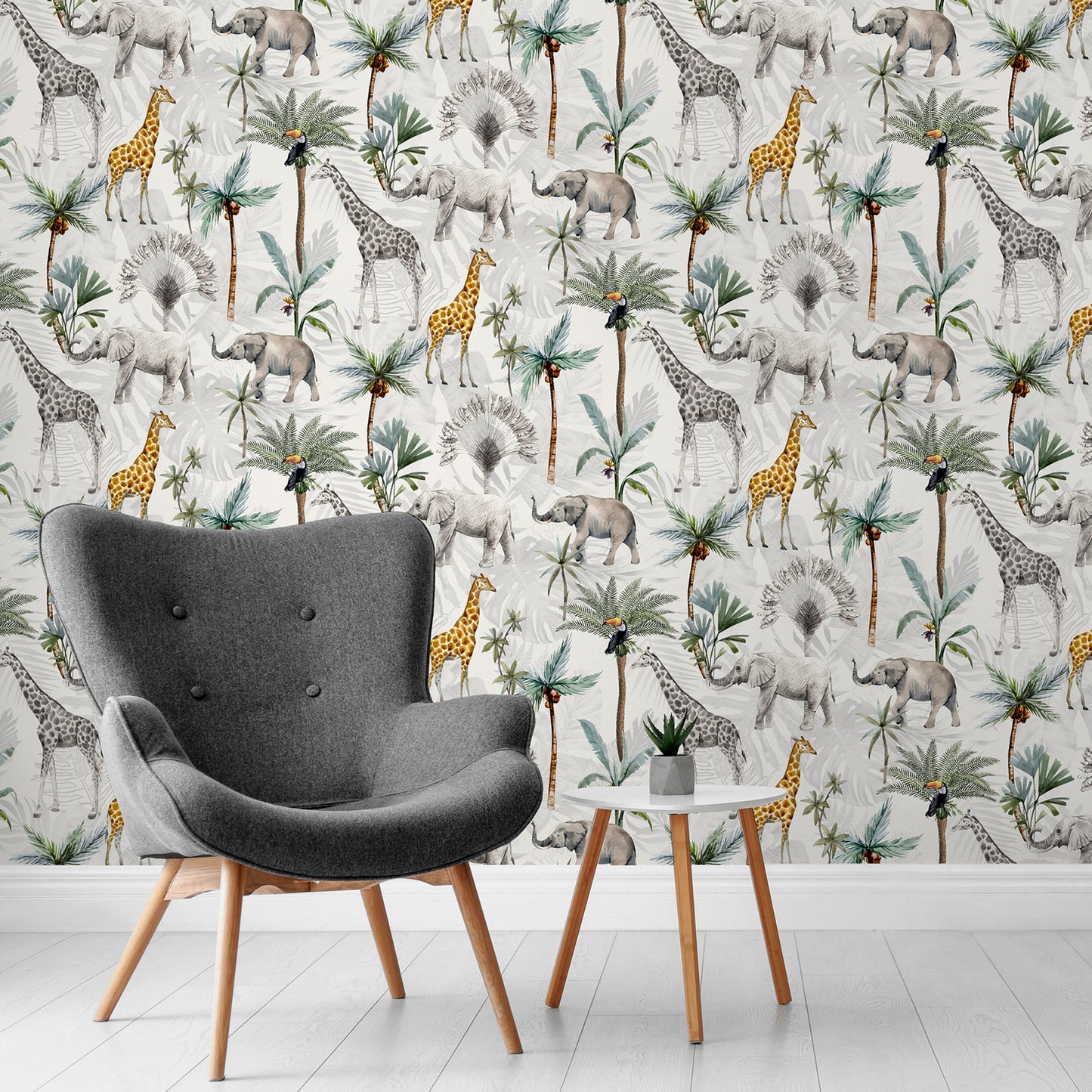 Arthouse Serengeti Animals Multicoloured Wallpaper