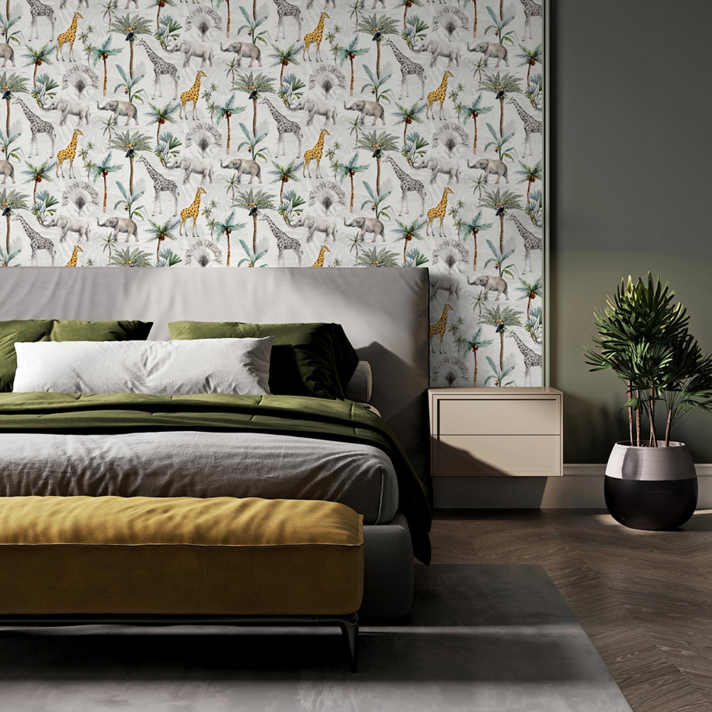 Arthouse Serengeti Animals Multicoloured Wallpaper