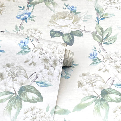 Arthouse  Keeka Floral Blue Cream Wallpaper