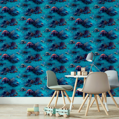 Arthouse Under The Sea Blue Wallpaper