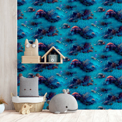 Arthouse Under The Sea Blue Wallpaper