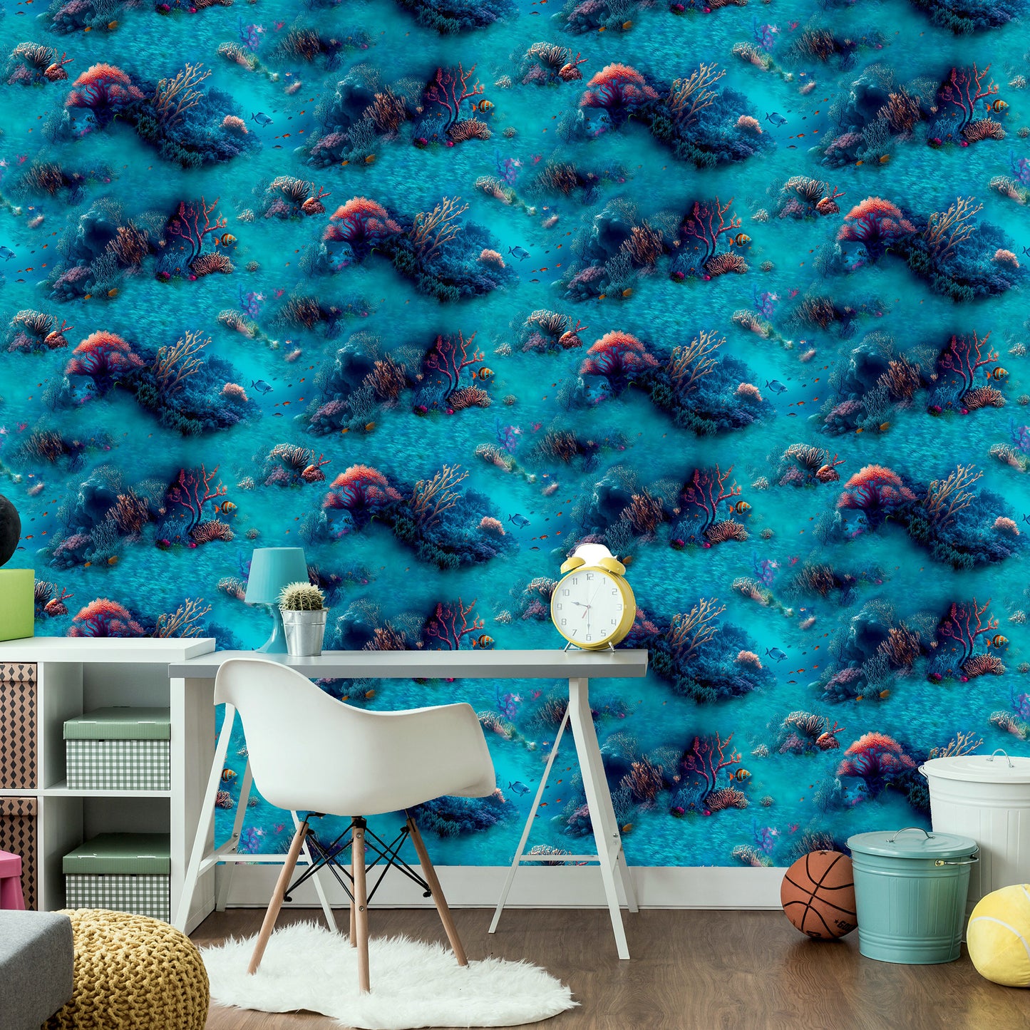 Arthouse Under The Sea Blue Wallpaper