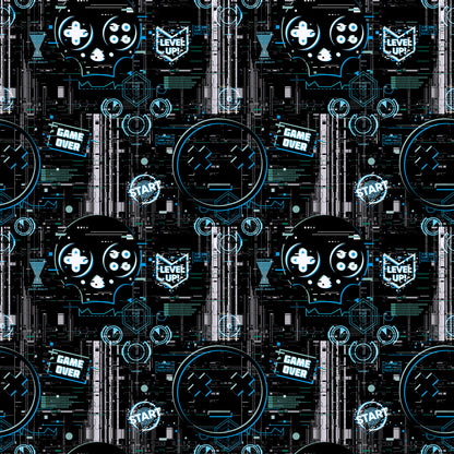 Arthouse Gaming Glitch Charcoal/Blue Wallpaper