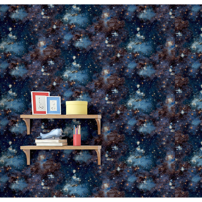 Arthouse Stardust Charcoal/Blue Wallpaper