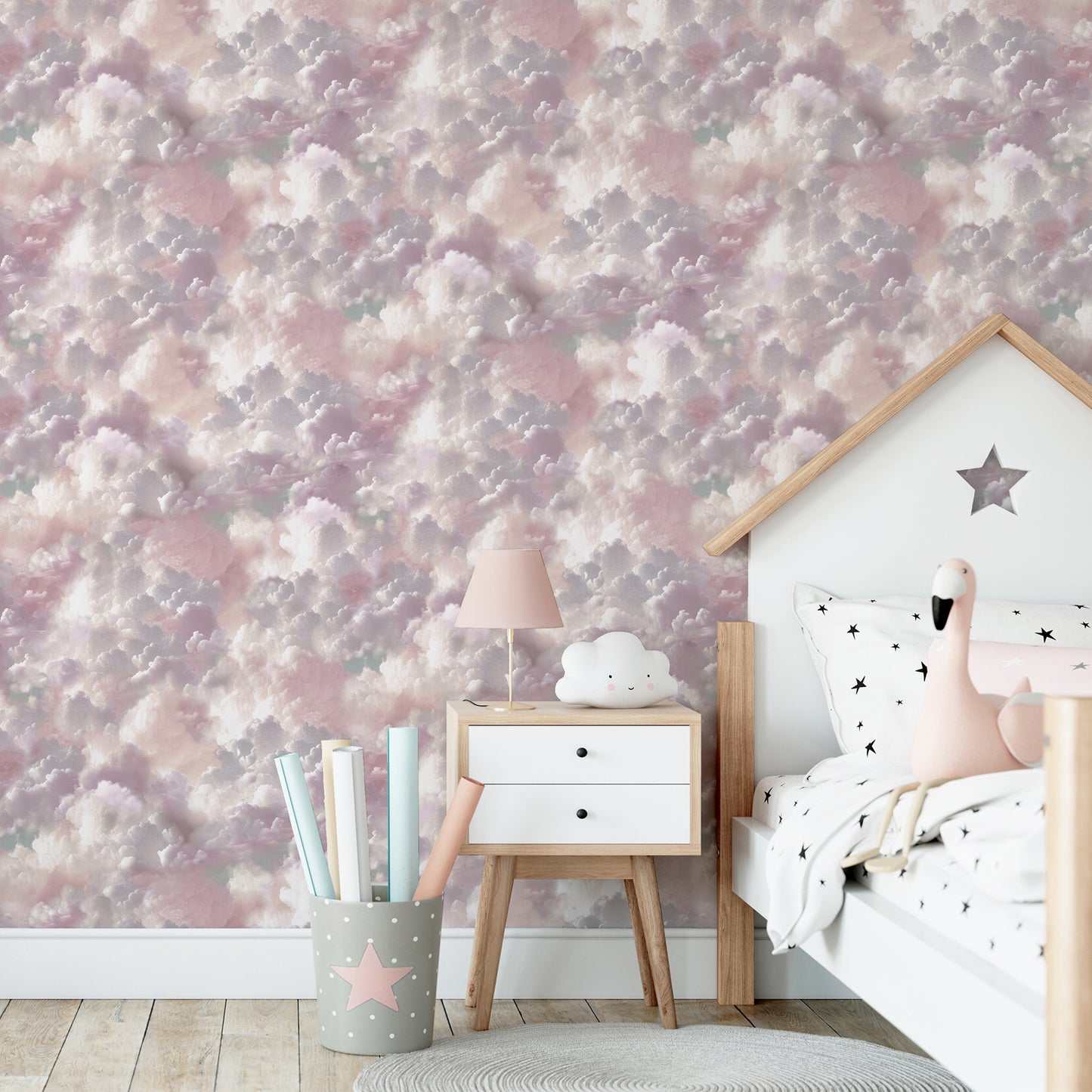 Arthouse Vanilla Skies Pink Wallpaper