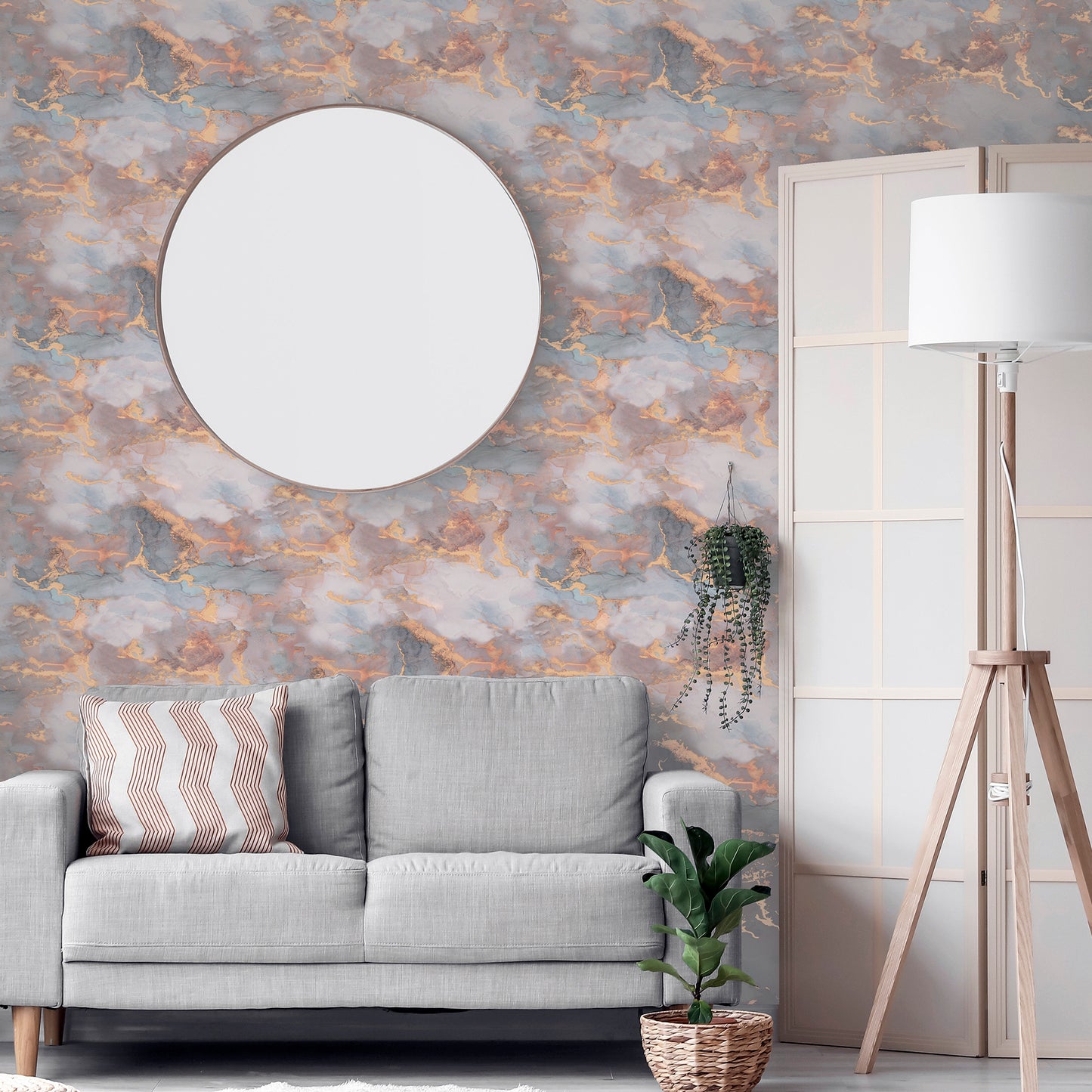 Arthouse Myriad Marble Pink Wallpaper