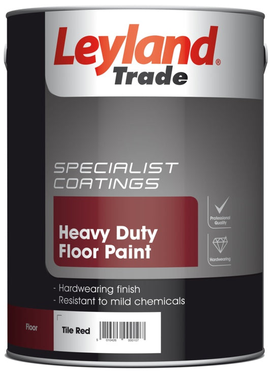 Pintura para pisos de alta resistencia Leyland Trade, 2,5 L, color rojo azulejo