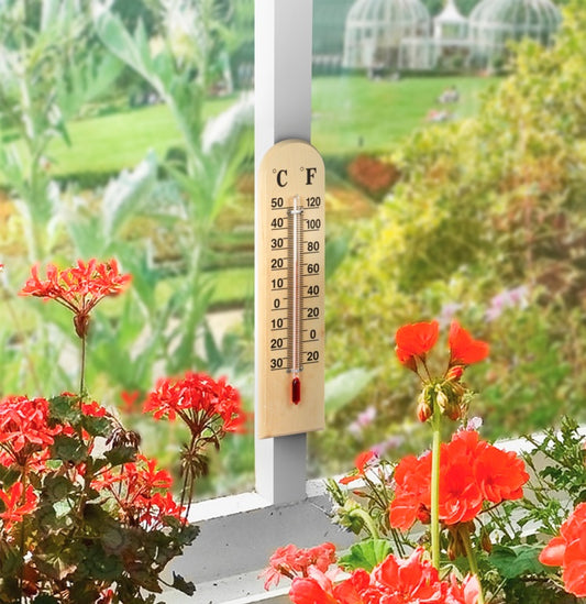 Thermomètre en bois Ambassador 8'' (20cm)