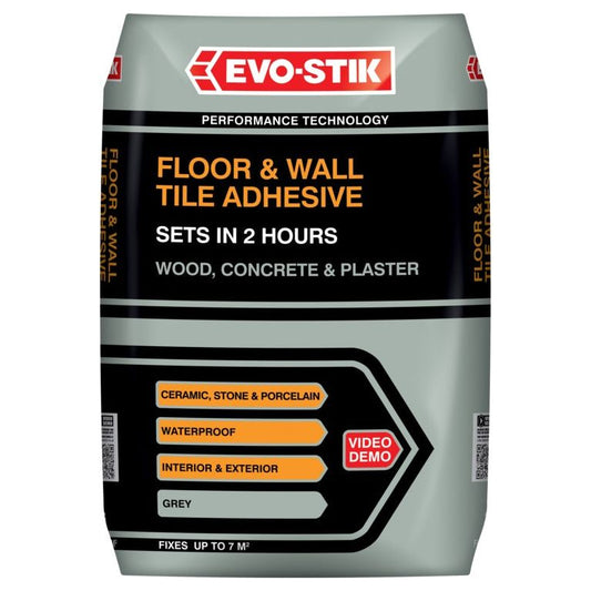 Adhesivo para baldosas y suelos Evo-Stik de fraguado rápido para madera, hormigón y yeso