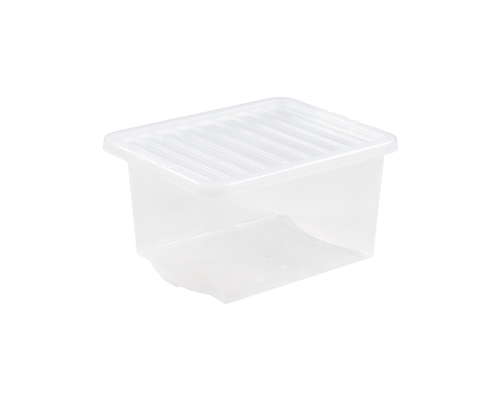 Wham Crystal Clear Box With Lid 37L