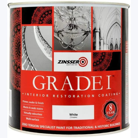 Zinsser Grade 1 White Matt M/R Paint