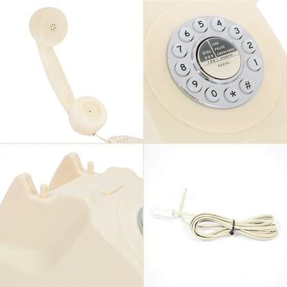 Global Gizmos Cream Retro Telephone