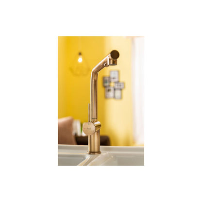 Abode Fraction Pull-Out Mixer Tap - Brushed Nickel