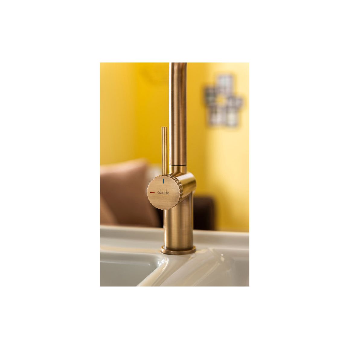 Abode Fraction Pull-Out Mixer Tap - Antique Brass
