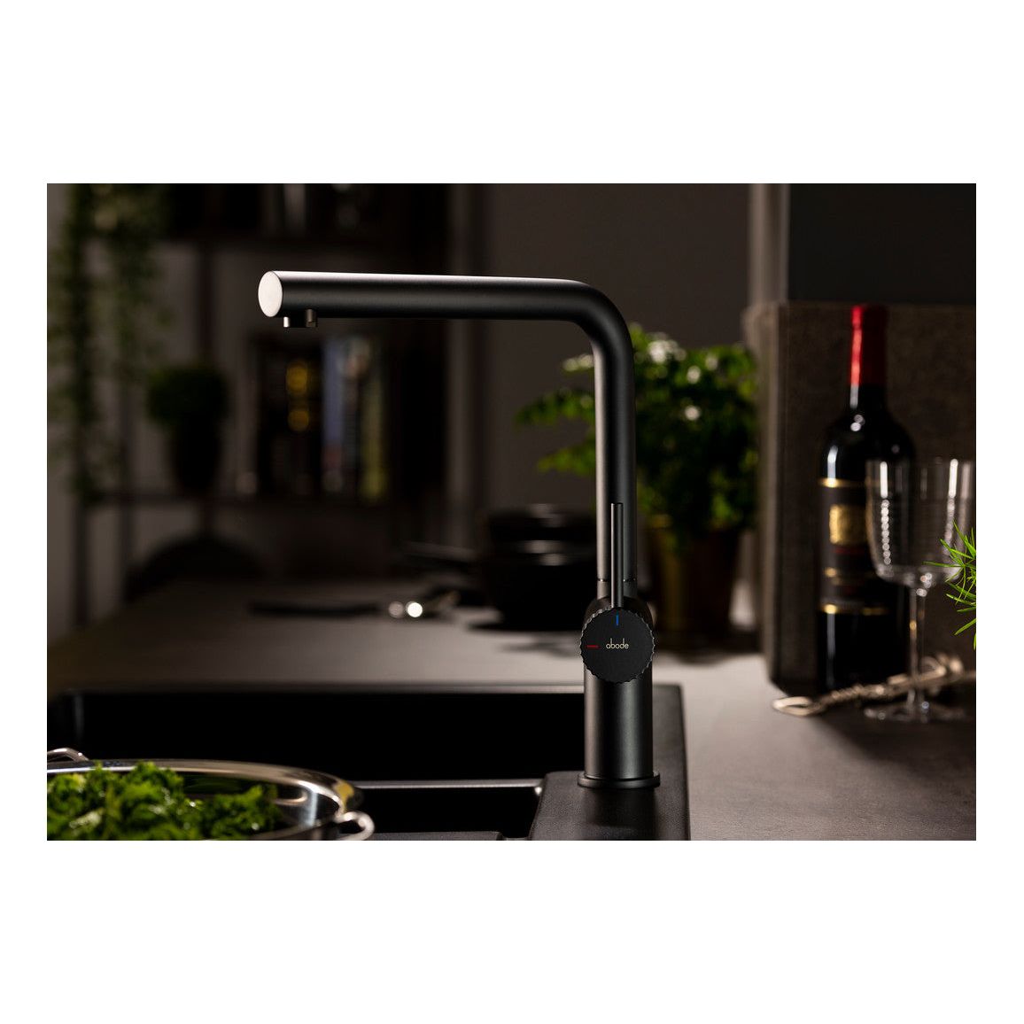 Abode Fraction Single Lever Mixer Tap - Matt Black