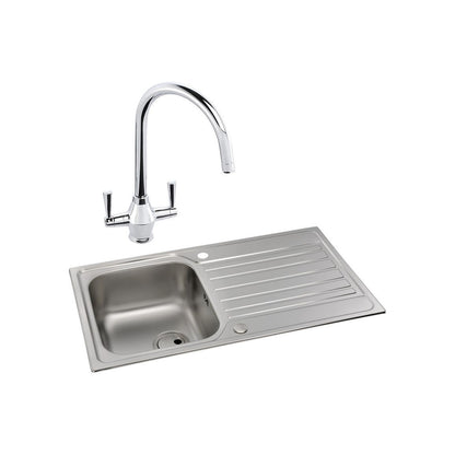 Abode Connekt 1B Inset St/Steel Sink & Astral Tap Pack