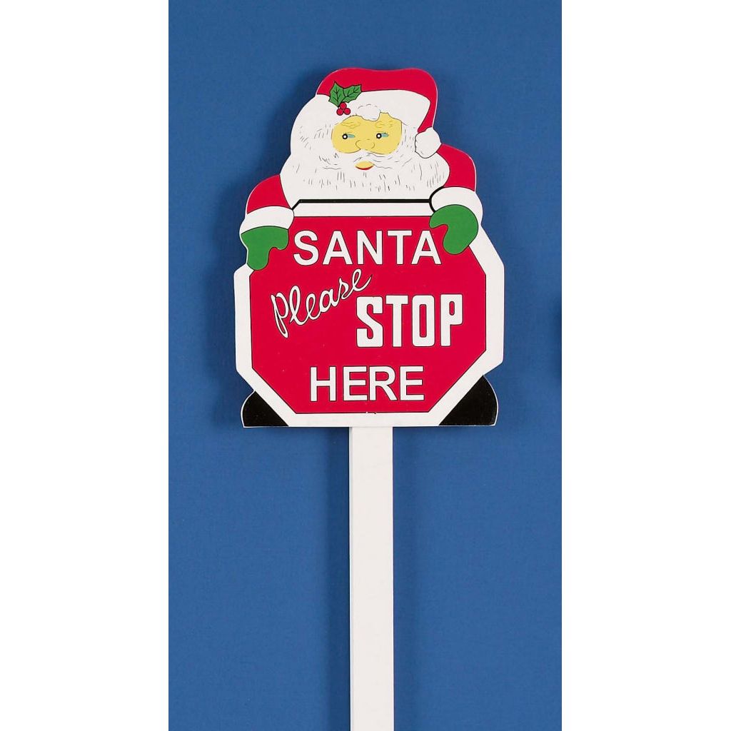 Premier Santa Please Stop Here Sign