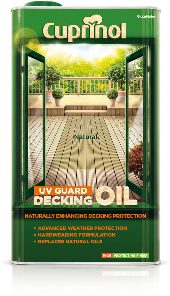 Cuprinol UV Guard Decking Oil 5L Natural Oak