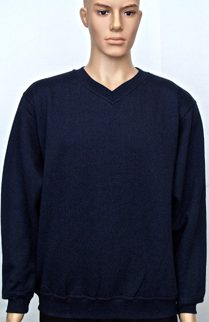 Uneek Heavyweight Navy V-Neck Sweatshirt