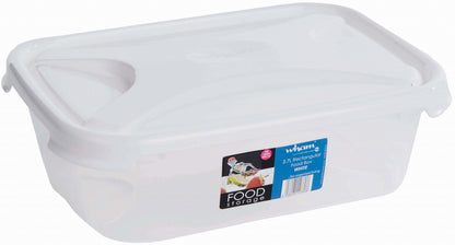 Contenedor de alimentos rectangular Wham Blanco