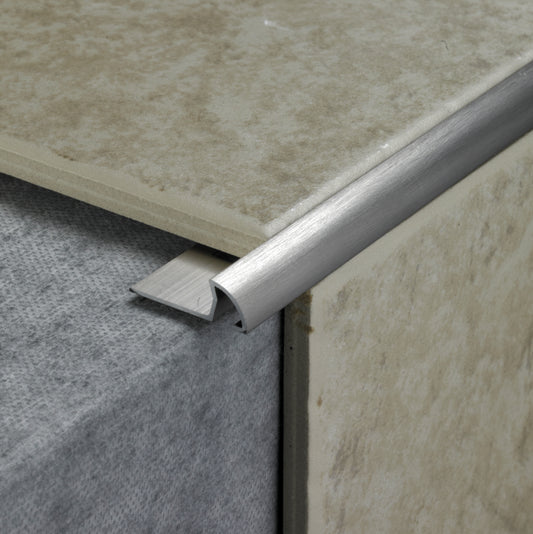 Tile Rite Tile Trim 2.4m x 10mm Stainless Steel Effect